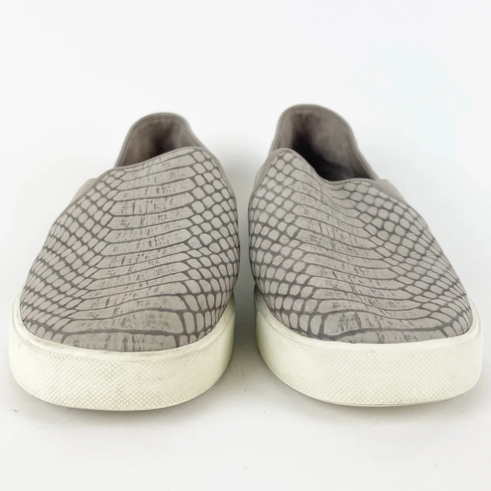 Vince Garvey Slip On Sneaker Gray Croc Embossed Slip On Size 9